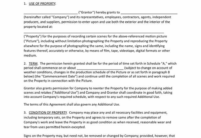 Film Location Agreement (Extensive) Film Contract Template FilmDaily tv